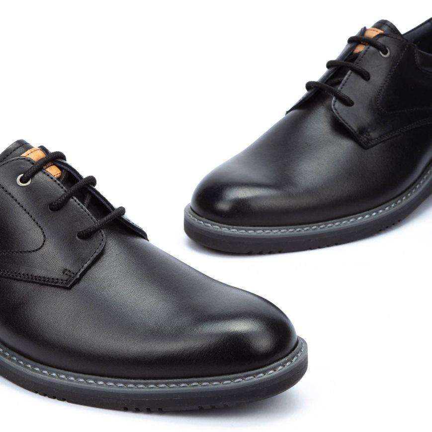 Men's Pikolinos AVILA Lace Up Shoes Black | NZ Z925Q78